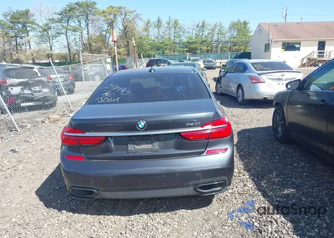 2017 BMW 740I из США, поврежденный, VIN WBA7E2C59HG739421